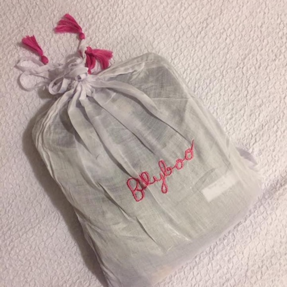 New FILLYBOO Pink Embroidered Logo Dress Drawstring Bag - Picture 1 of 2